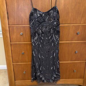 Sparkly Sequin Mini Dress Spaghetti Straps Size S
